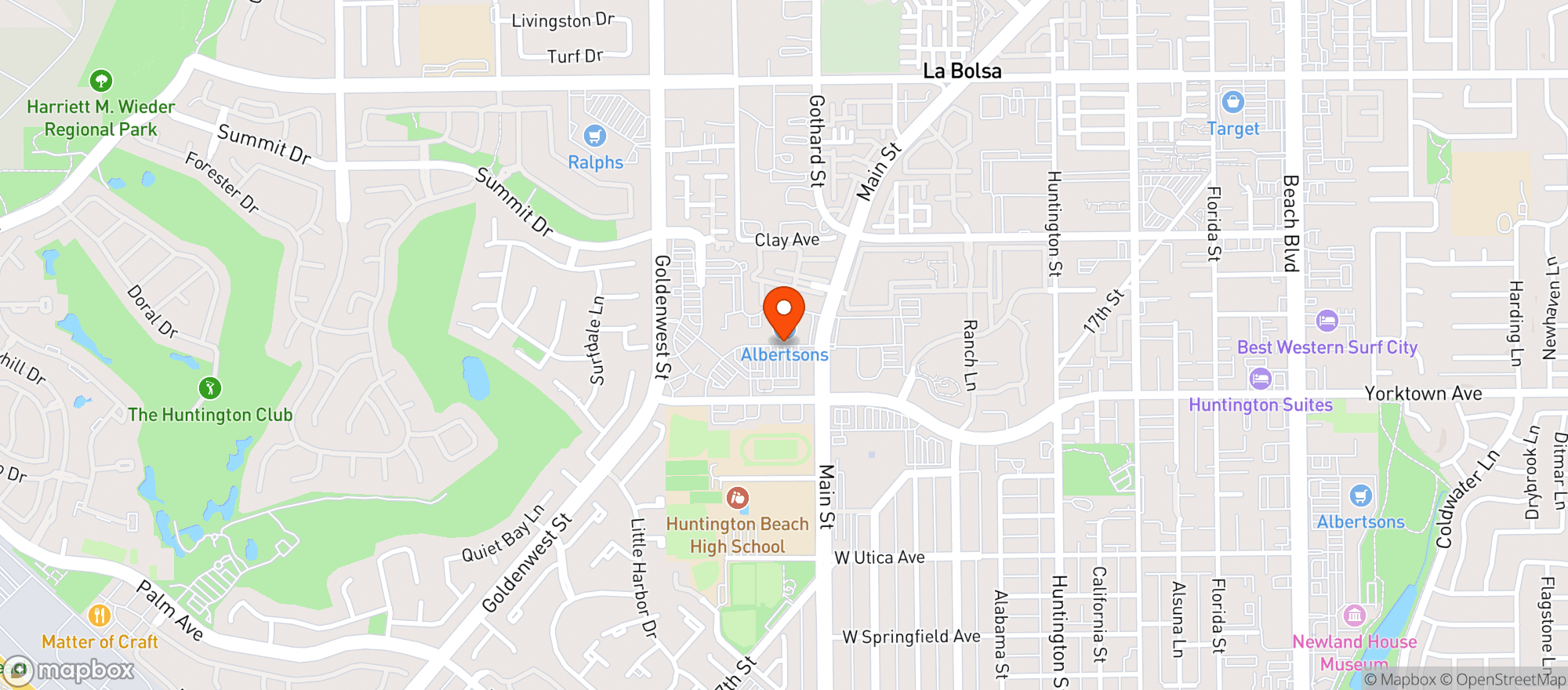 Map showing Albertsons