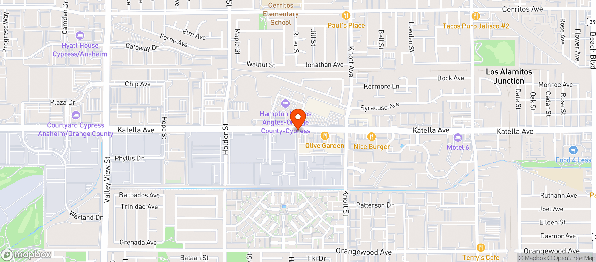 Map showing BevMo