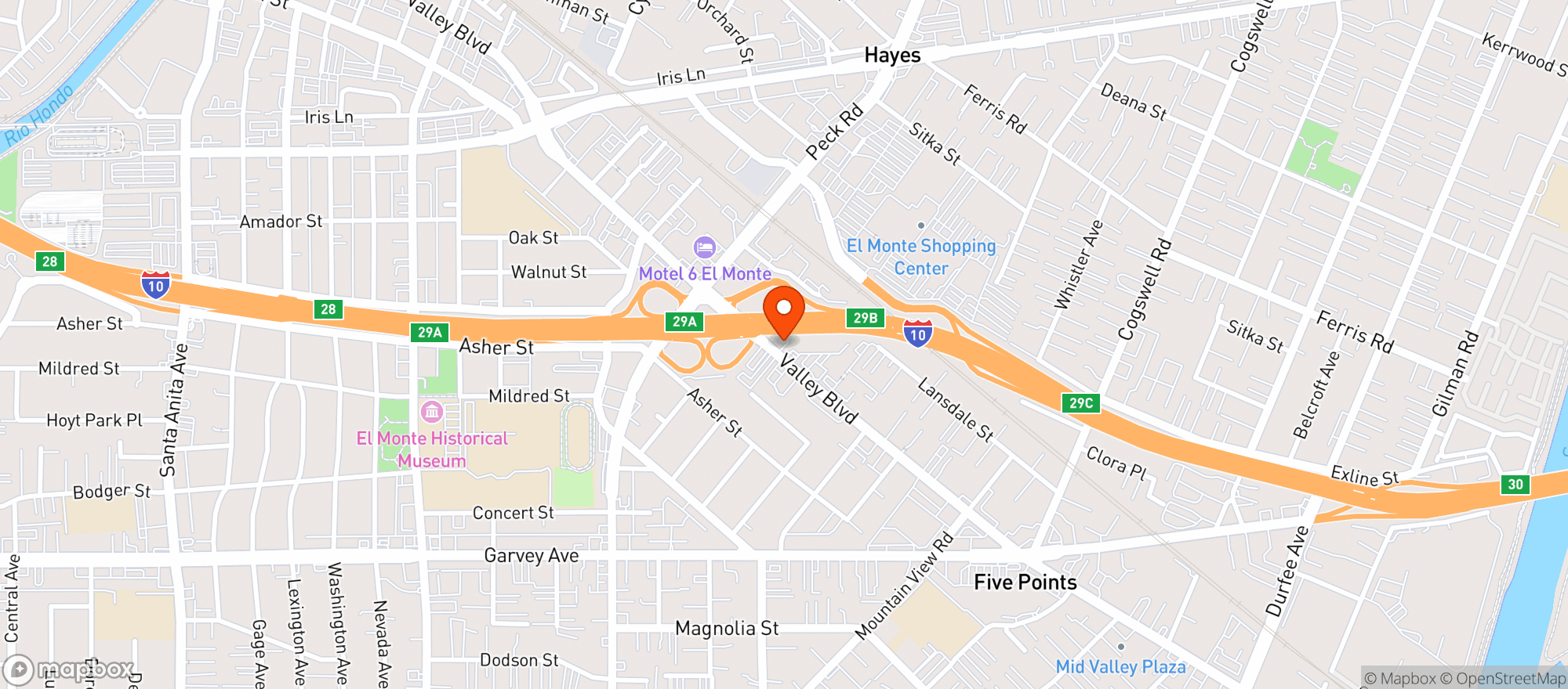 Map showing Og Time