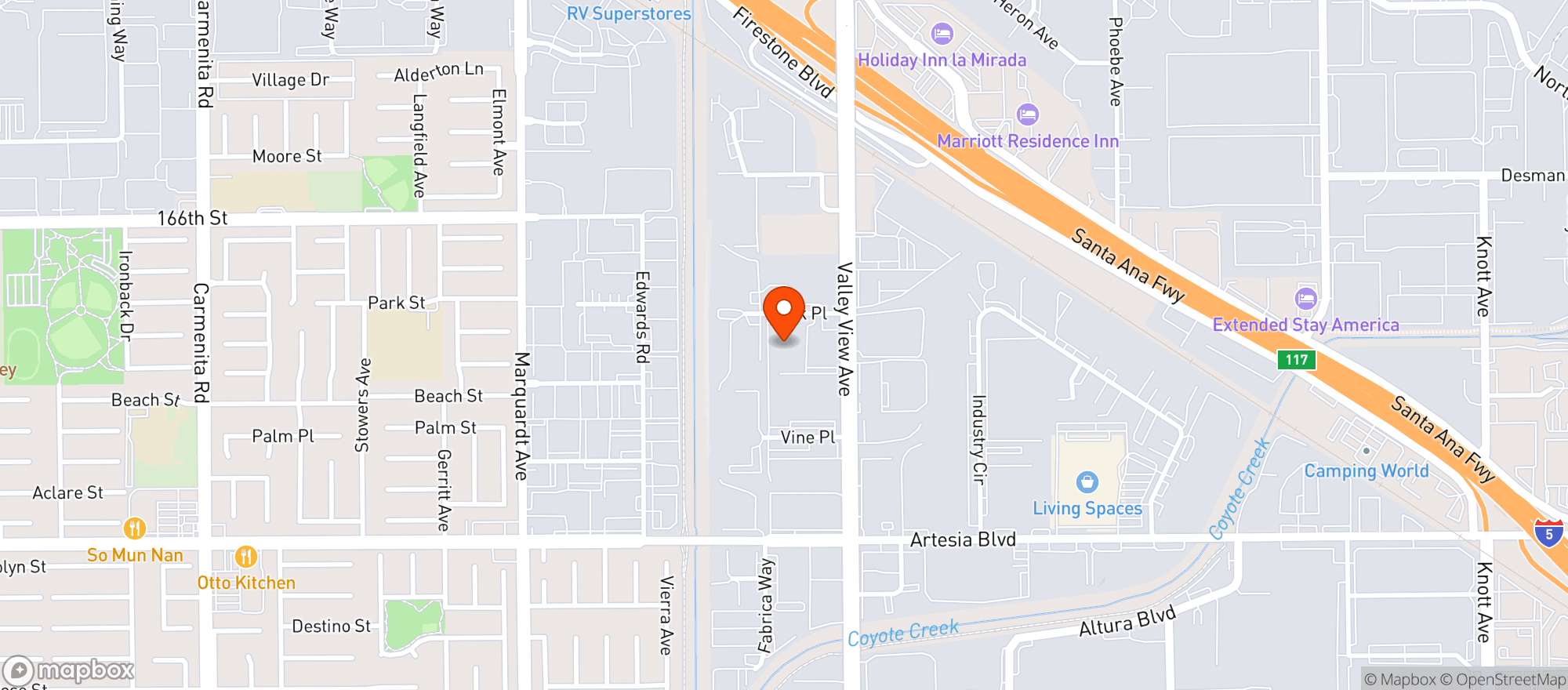 Map showing Southern Wine & Spirits #10387