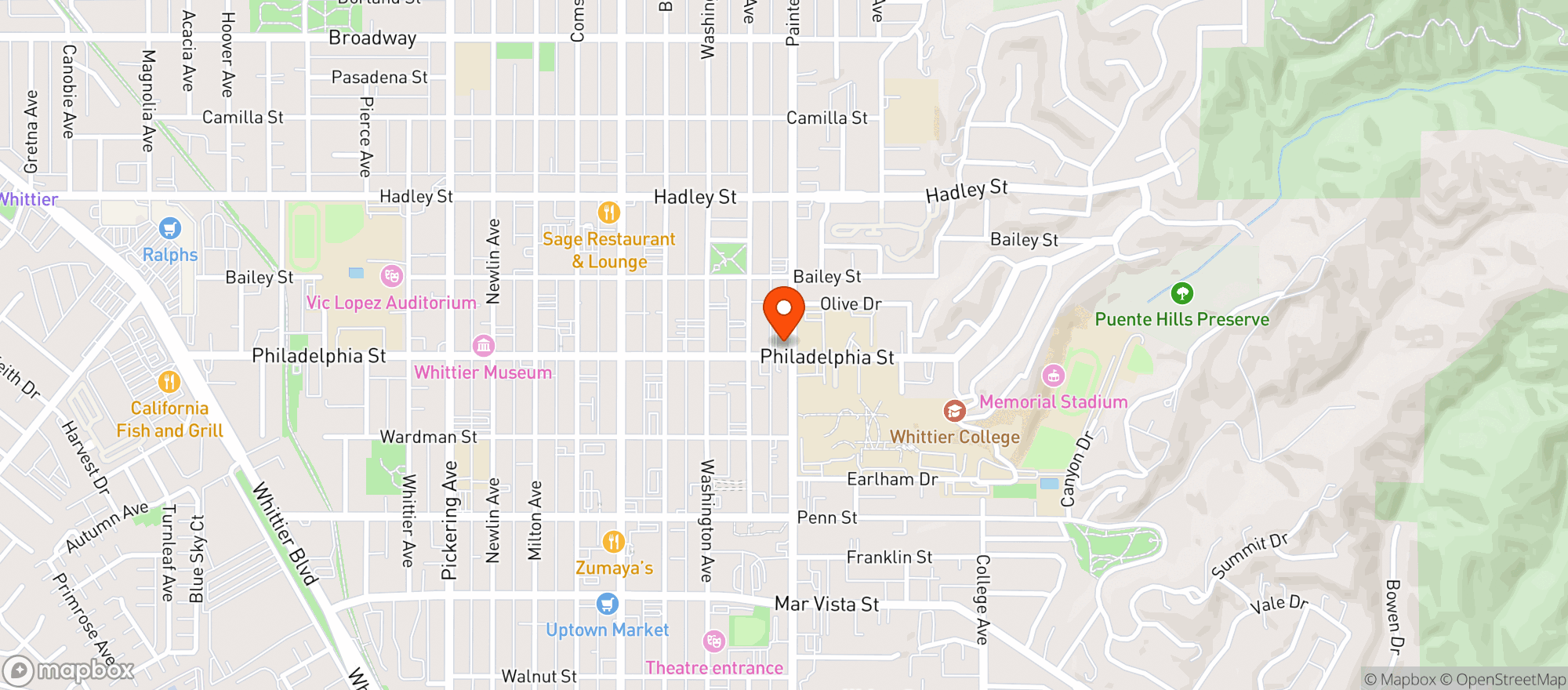 Map showing California Grill