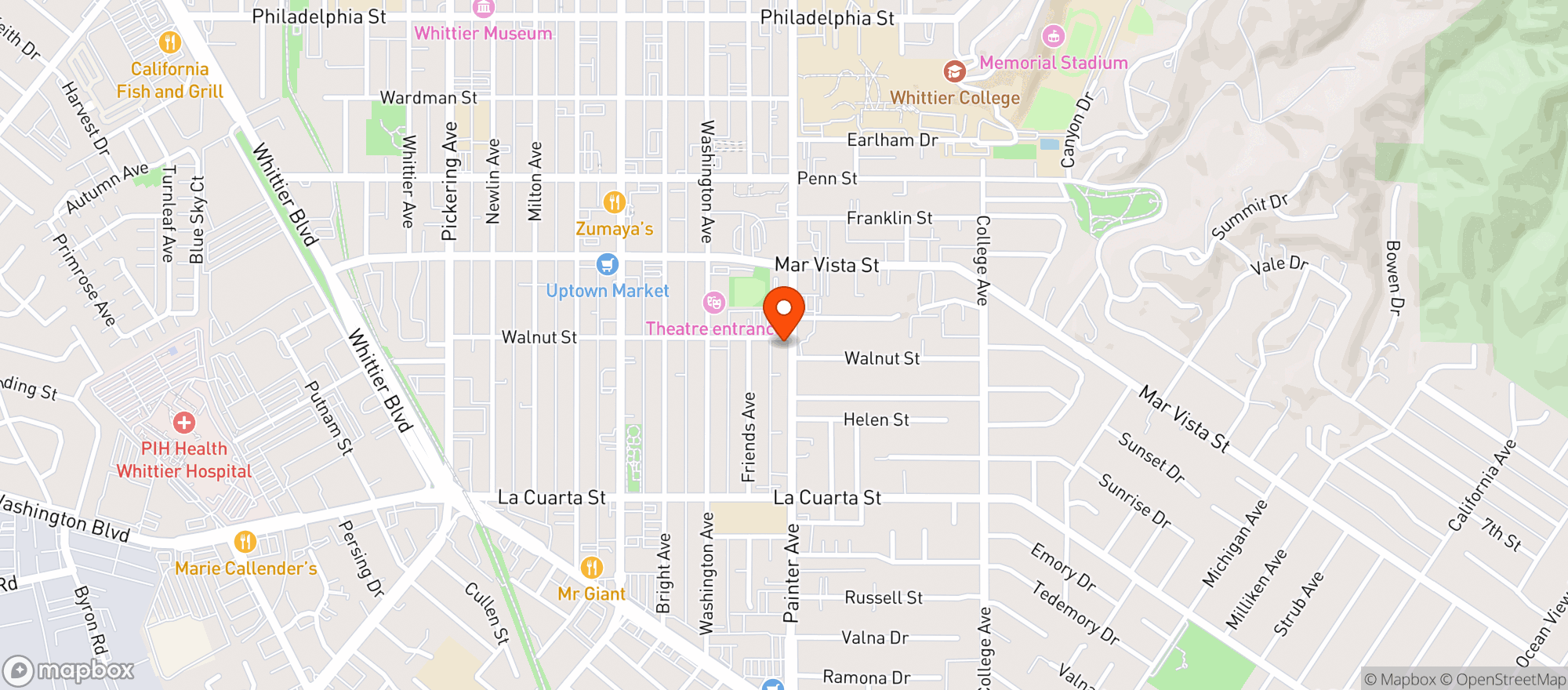 Map showing Sala Coffee and Wine