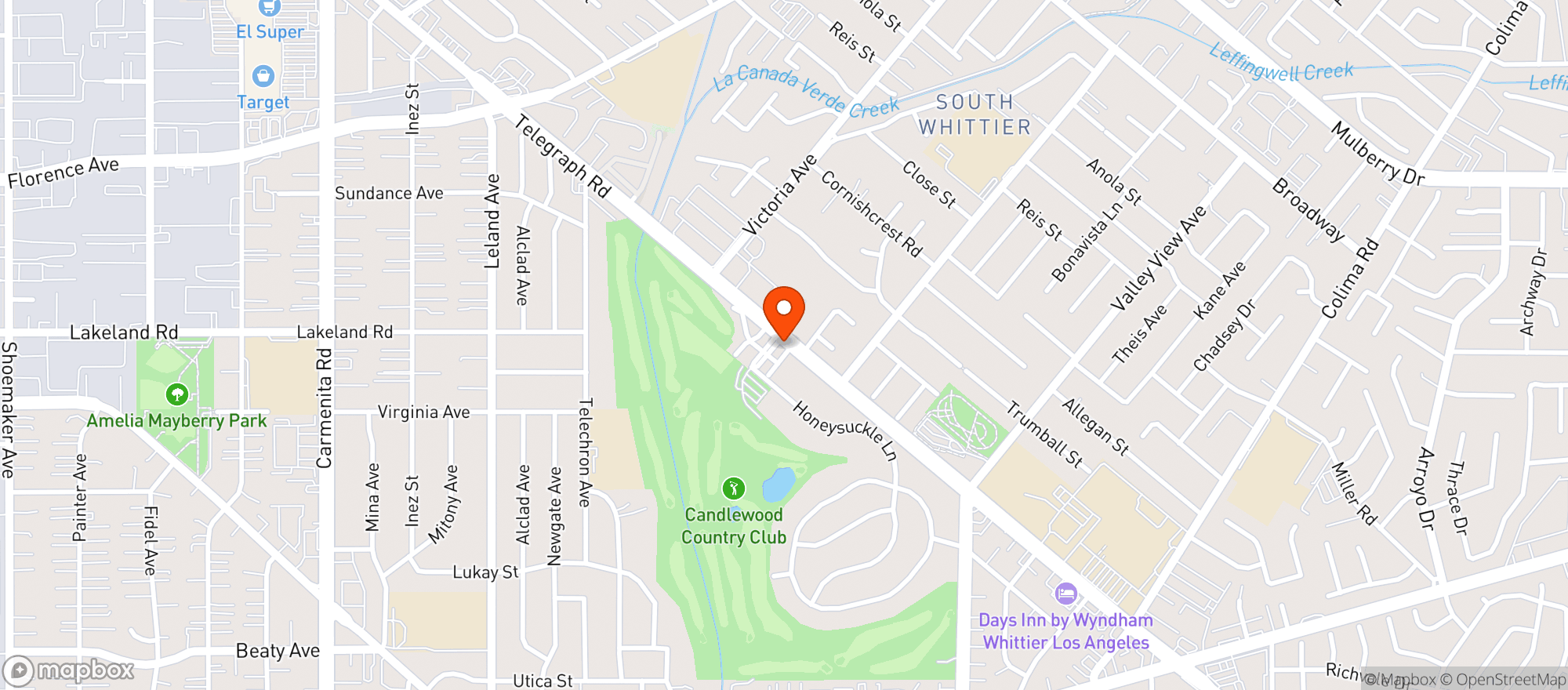 Map showing Candlewood Country Club