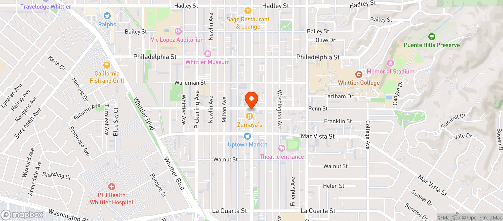 Map showing Uptown Liquor