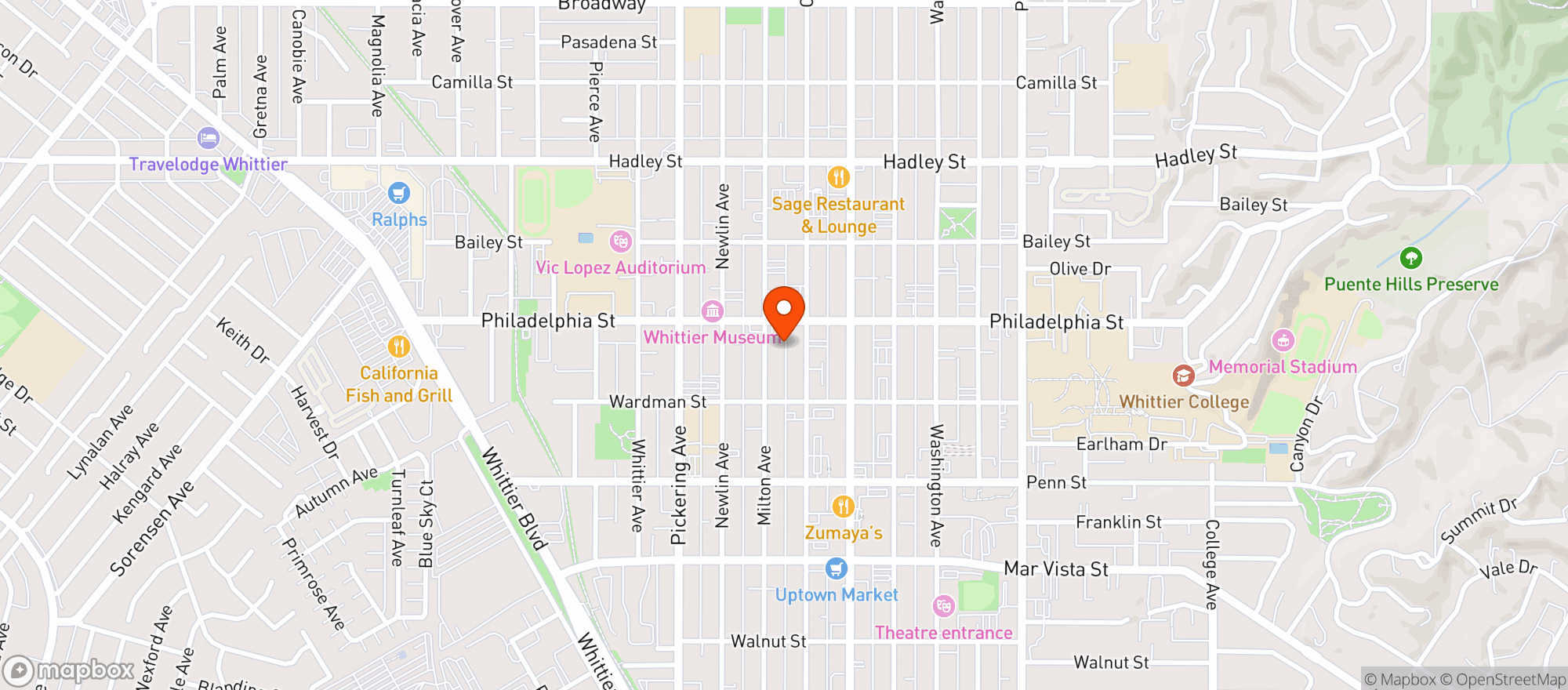 Map showing Happy's Liquor