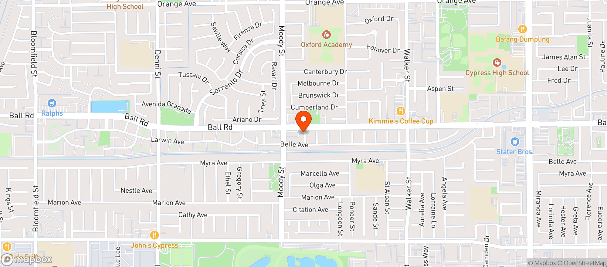 Map showing Liquor Republic - Cypress