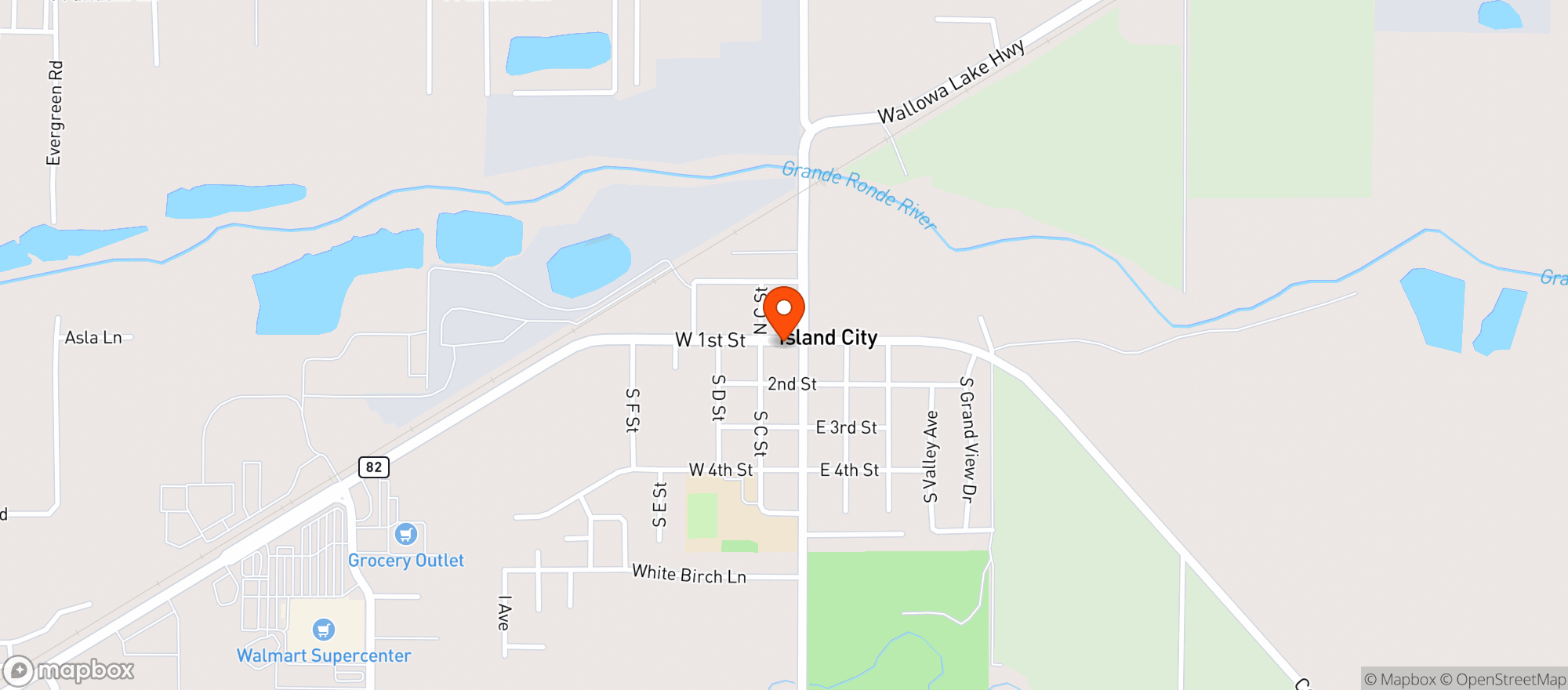 Map showing Island City Market Deli