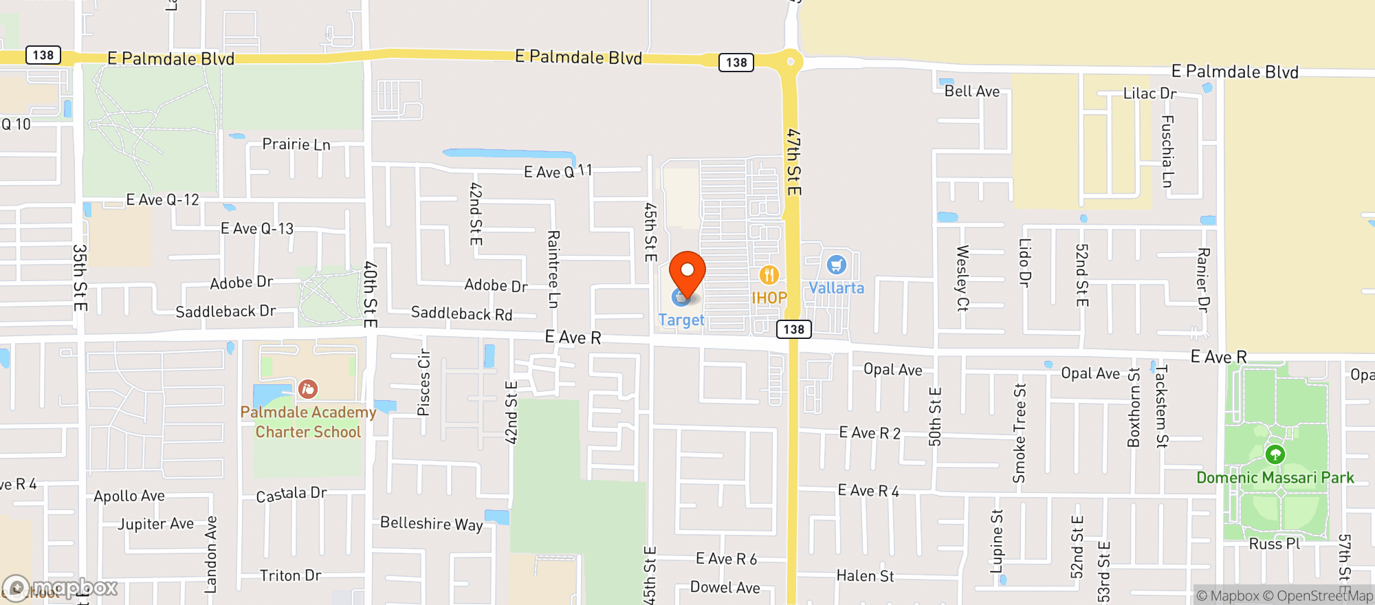 Map showing Target