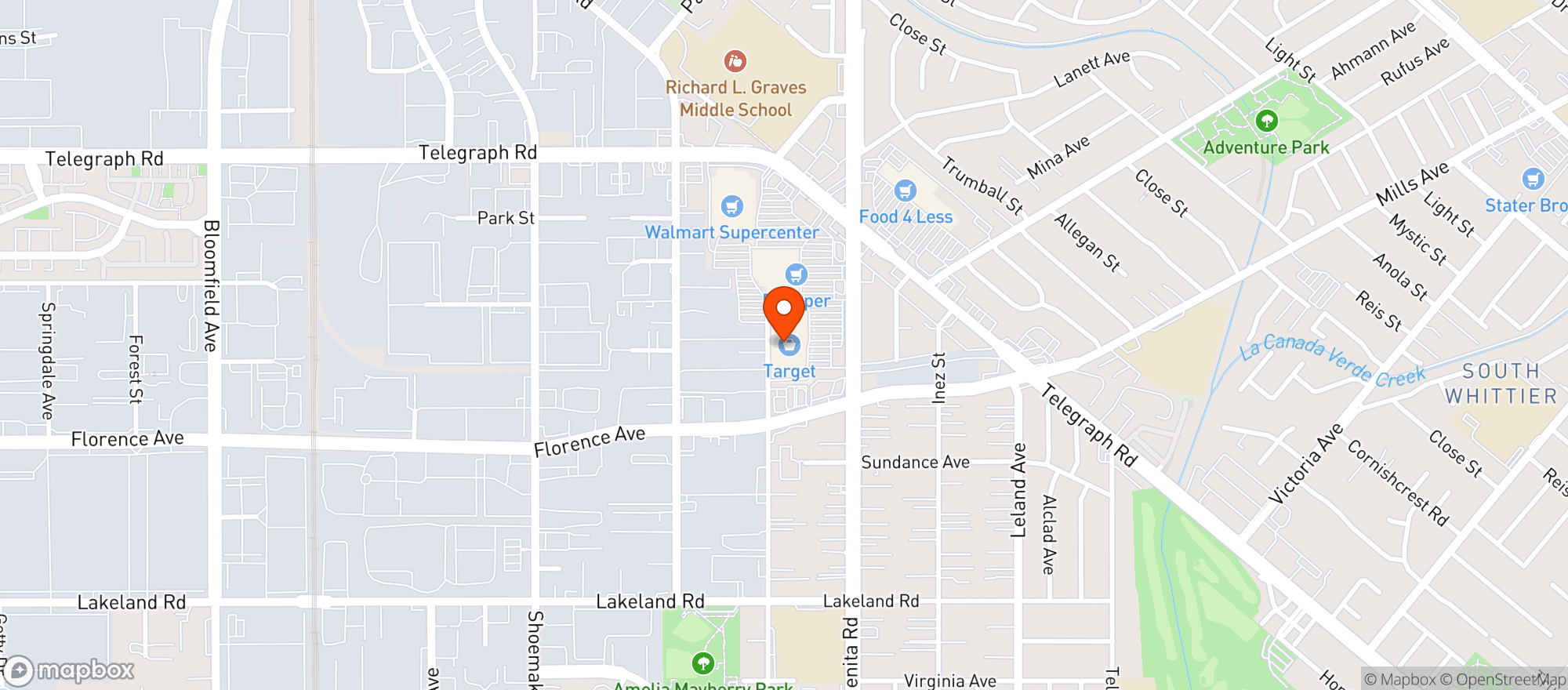 Map showing Target