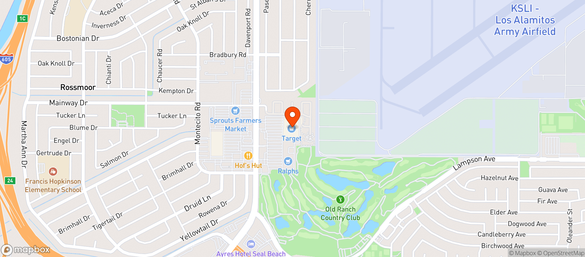 Map showing Target