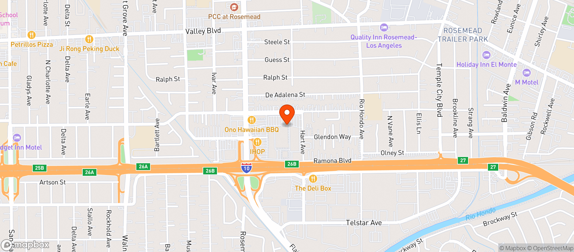 Map showing Target Store