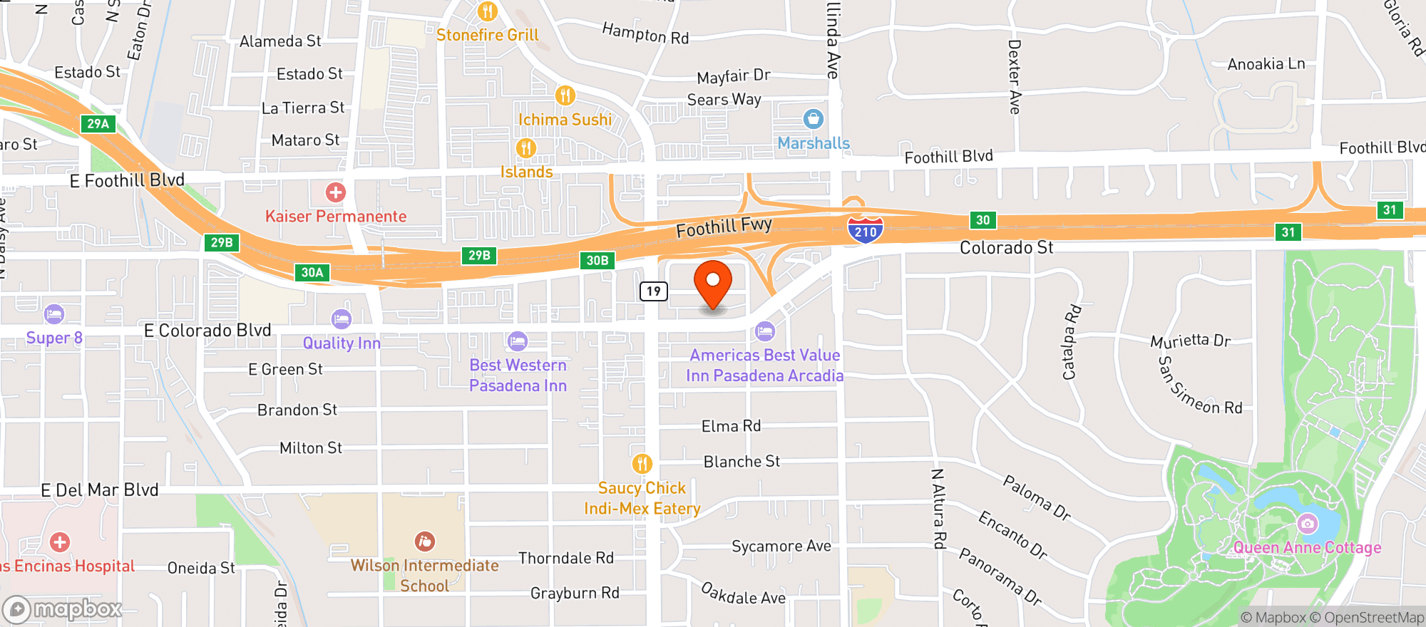 Map showing R Place