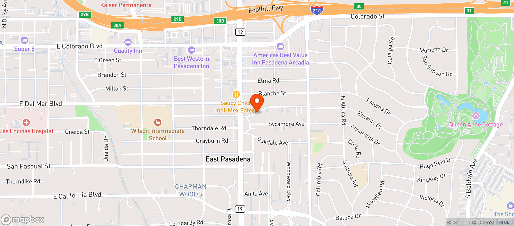 Map showing Beyond CBD & Smoke - Pasadena
