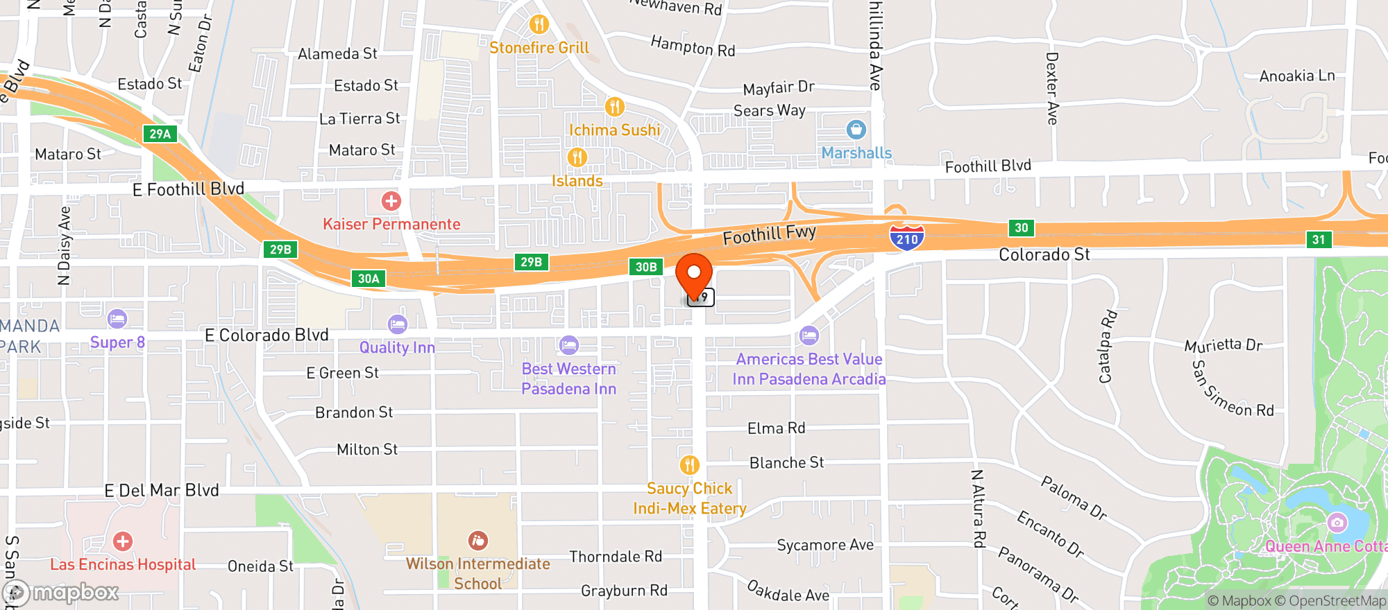Map showing Sprouts Farmers Market