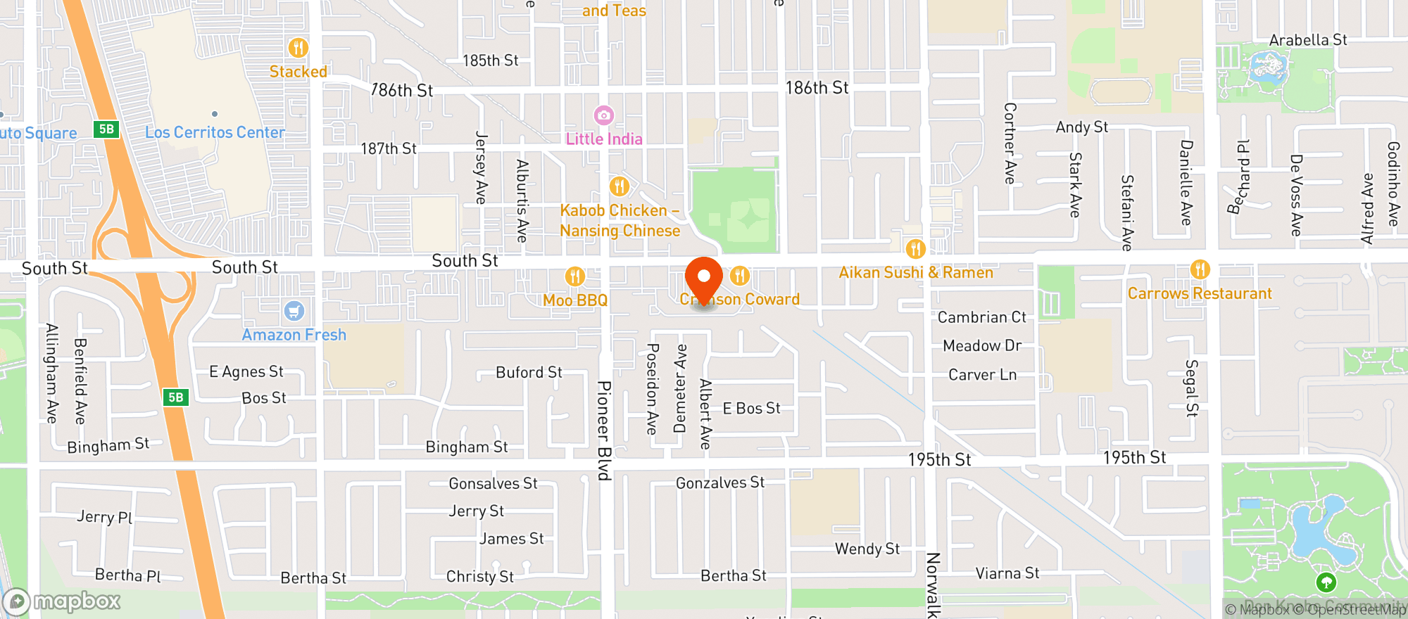 Map showing Sprouts Farmers Market