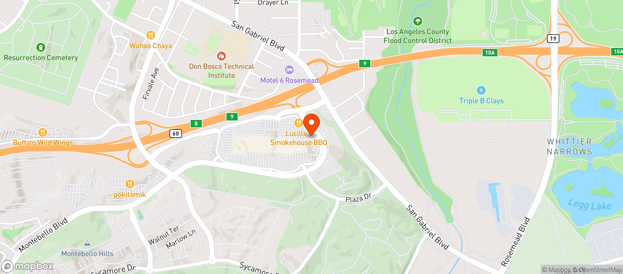 Map showing Bjs Restaurant & Brewhouse