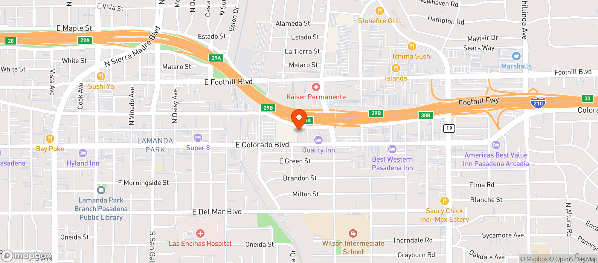 Map showing Target