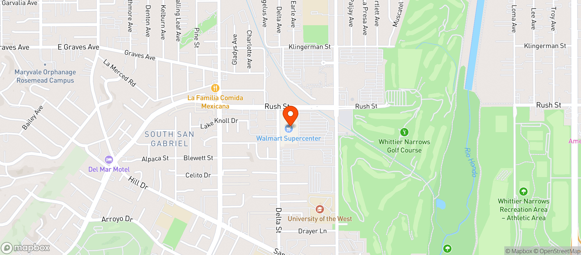 Map showing Walmart Supercenter #5154