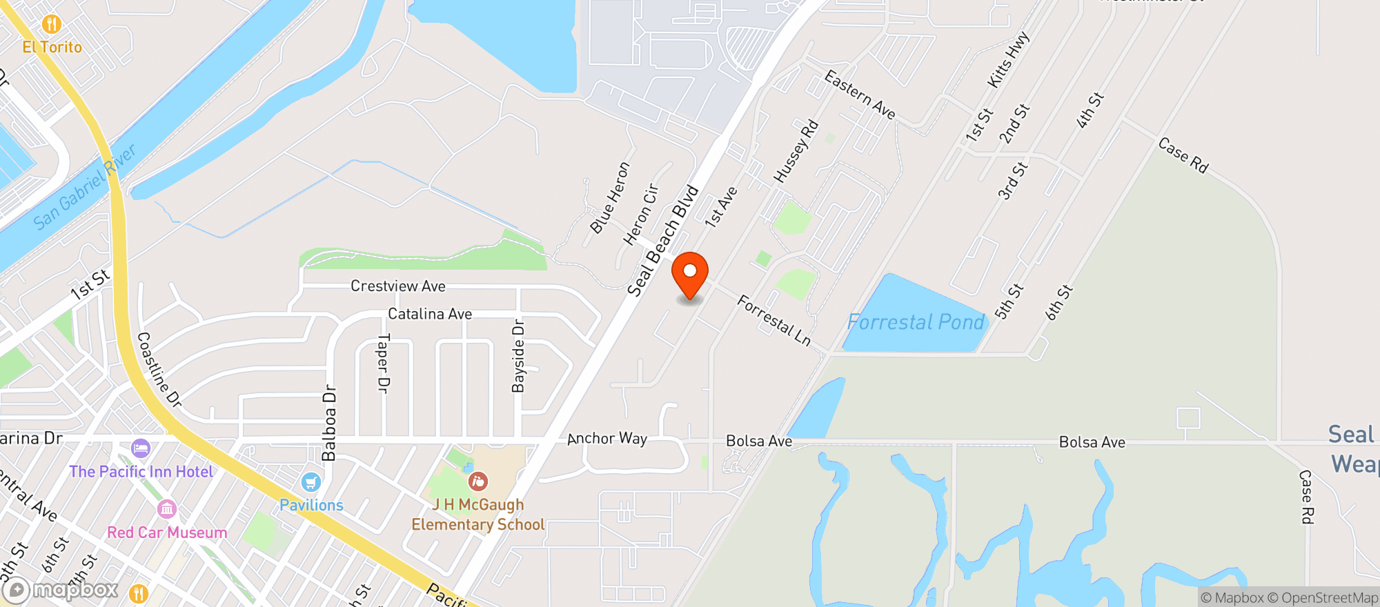 Map showing Navy Exchange