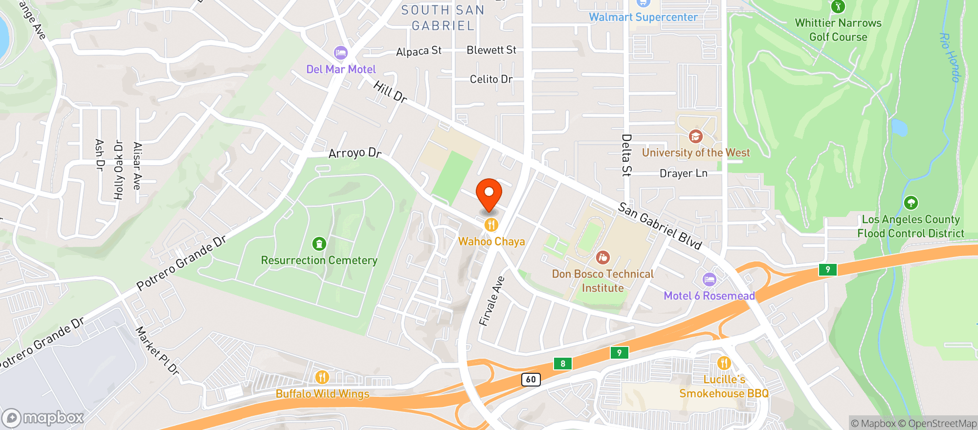 Map showing Library Liquor