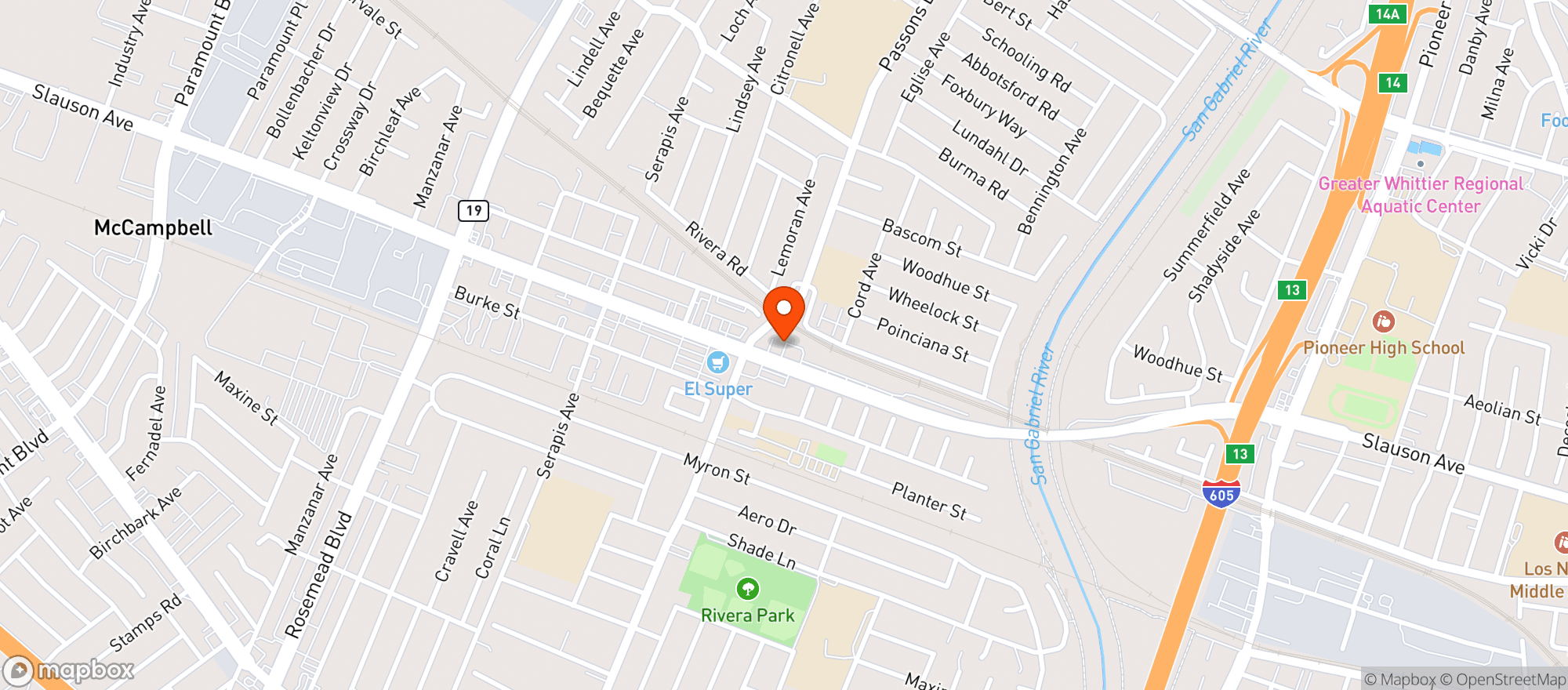 Map showing RAMIREZ LIQUOR