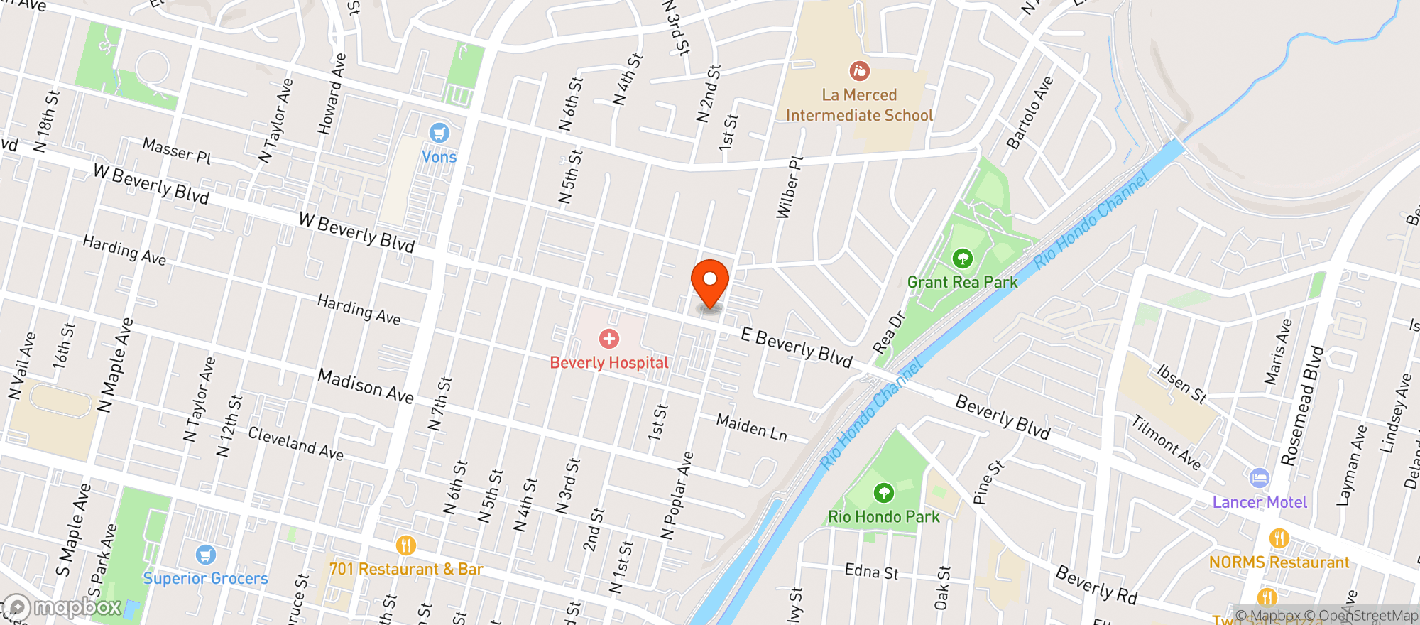 Map showing El Pescador Bar And Grill