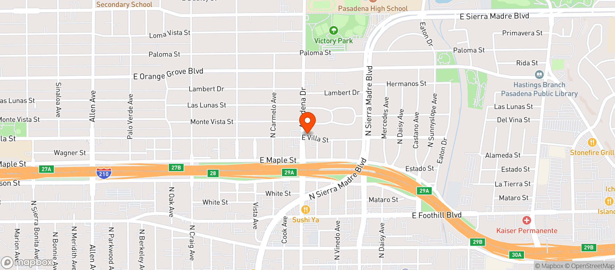 Map showing Al's Auto Service