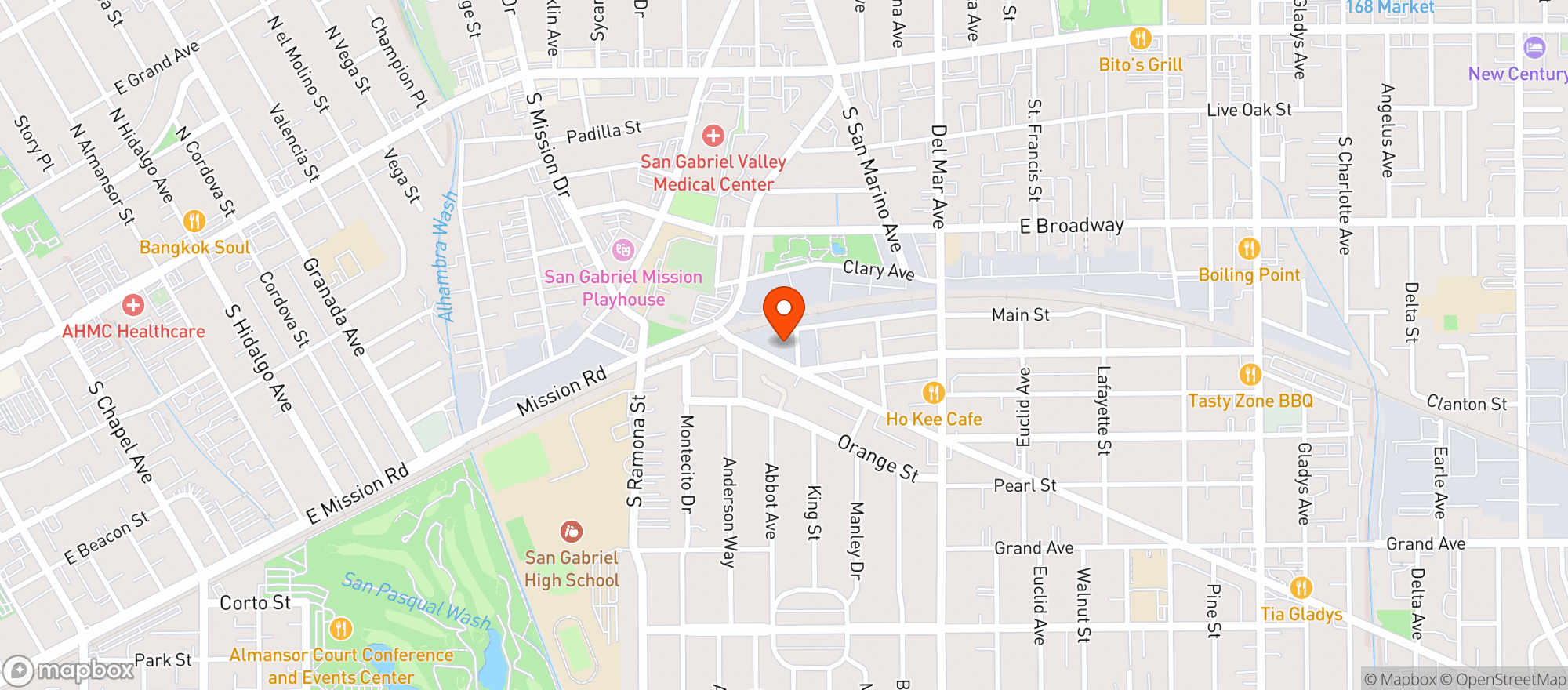 Map showing Mission Wine & Spirits