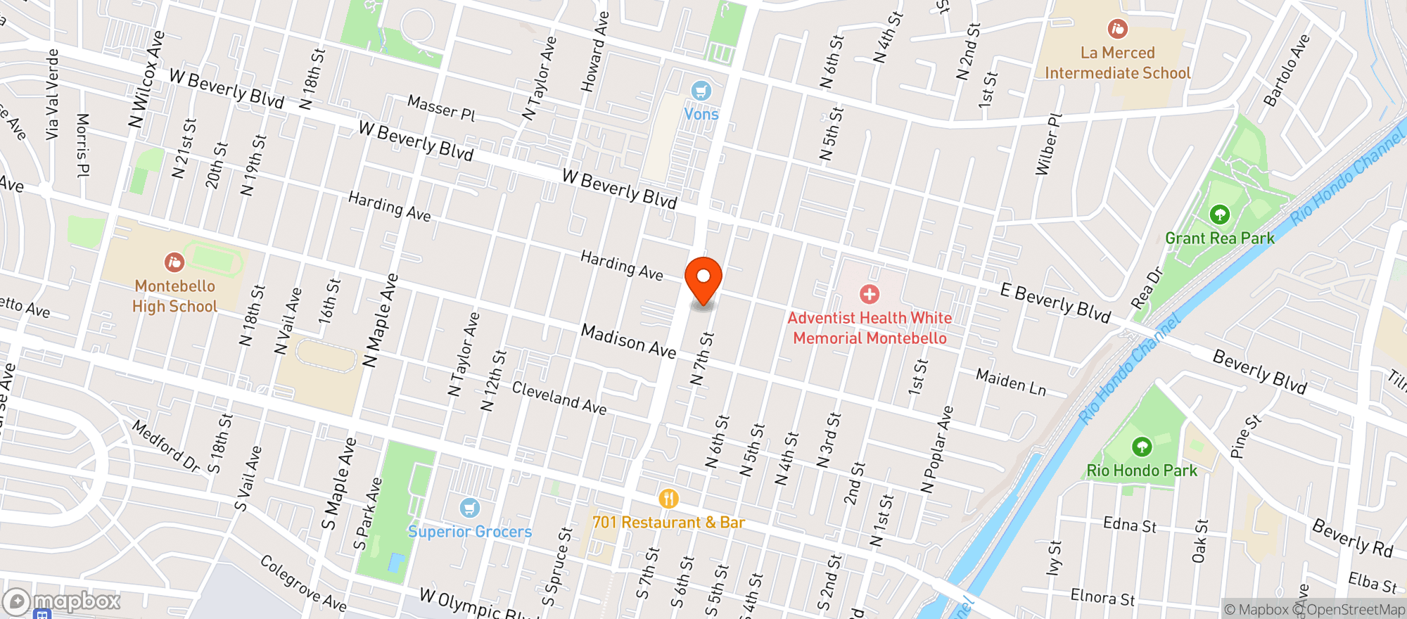 Map showing 7 Eleven #38556