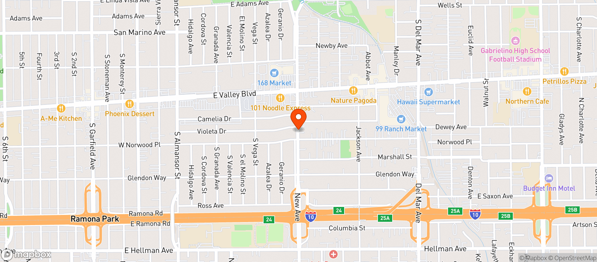 Map showing Georges Liquor