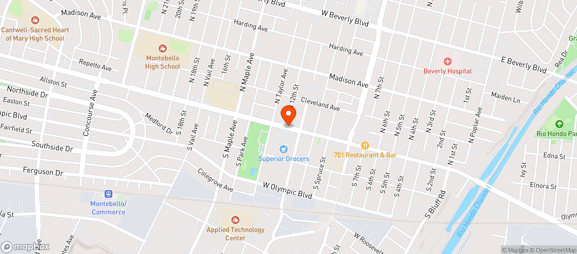 Map showing Topgolf