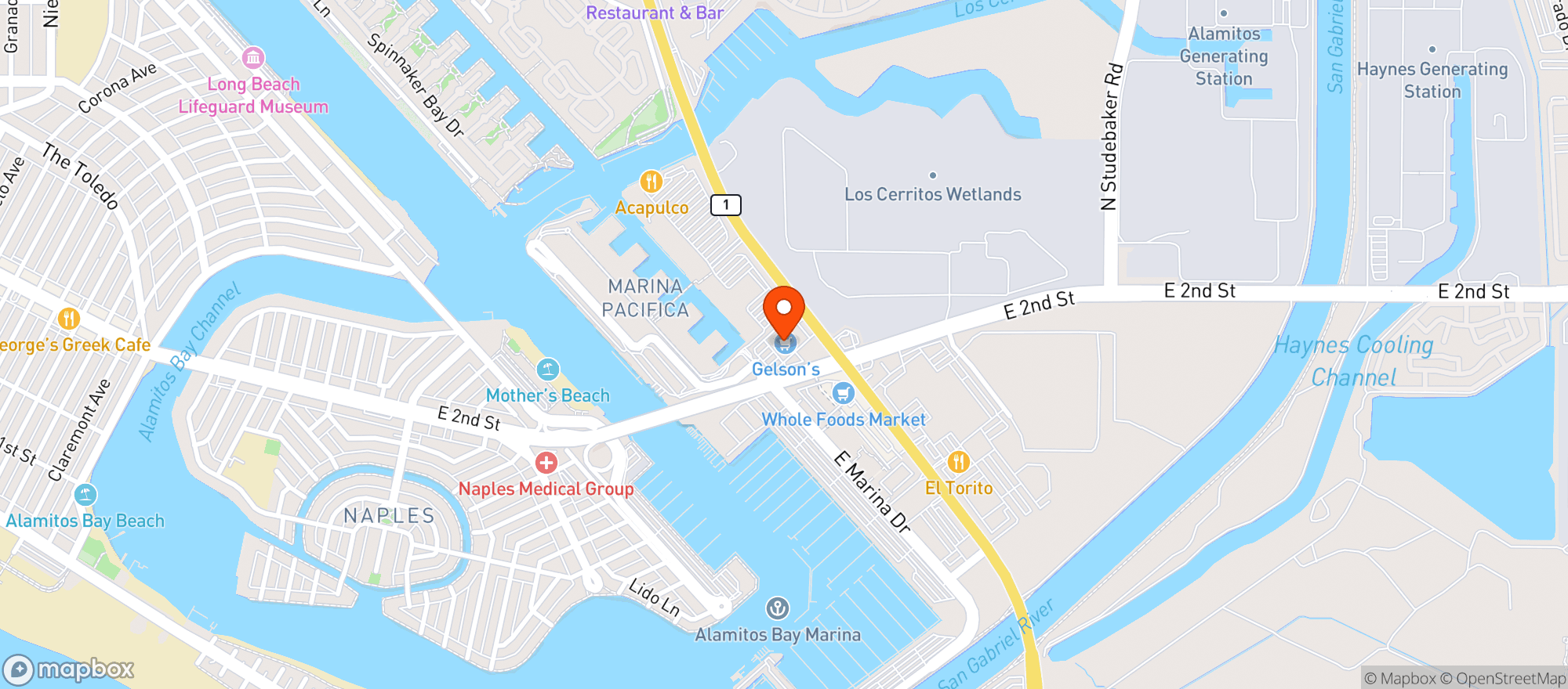 Map showing Gelsons Market
