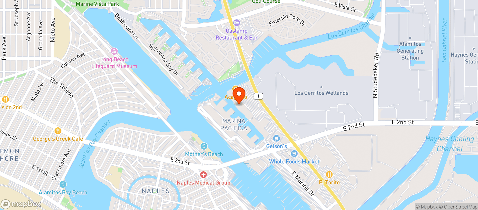 Map showing Ralphs (703) - 00178 - Marina Shopping Center