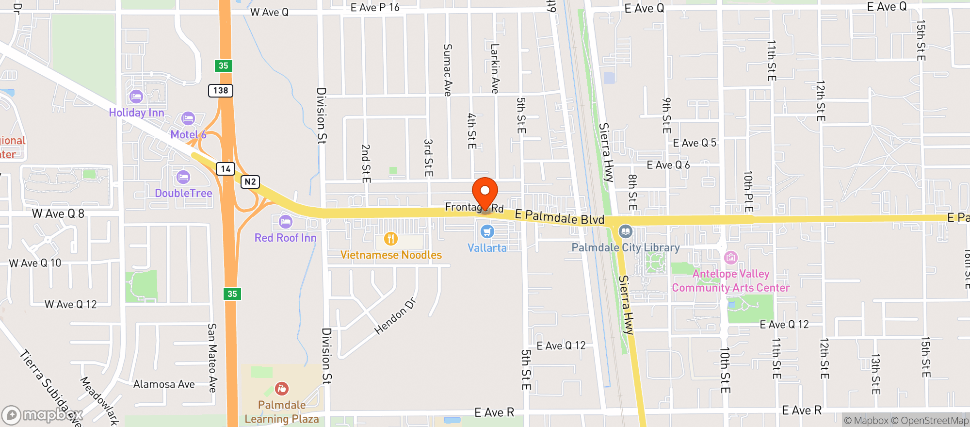 Map showing VALLARTA SUPERMARKETS