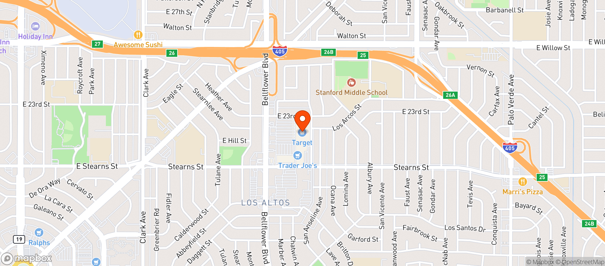 Map showing Target