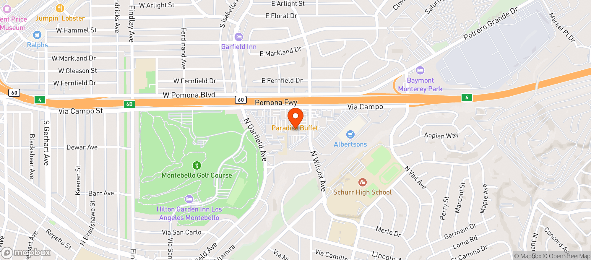 Map showing Smart & Final Extra