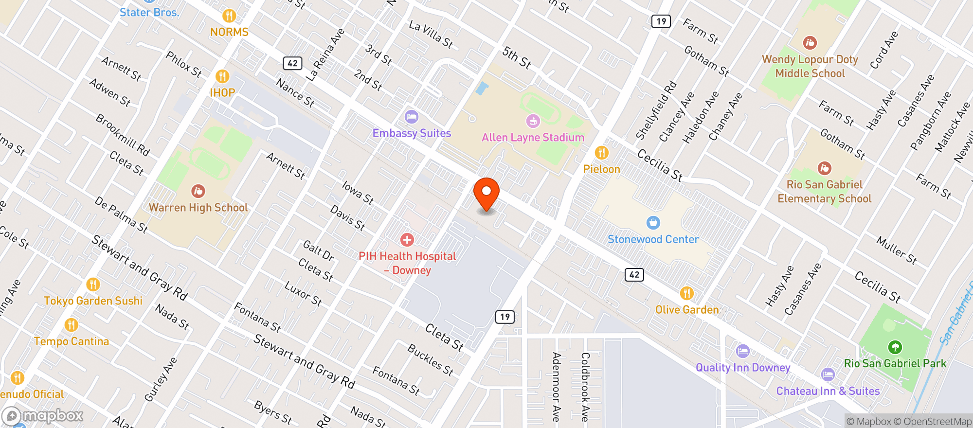 Map showing Ralphs (703) - 00295 - Firestone Patton