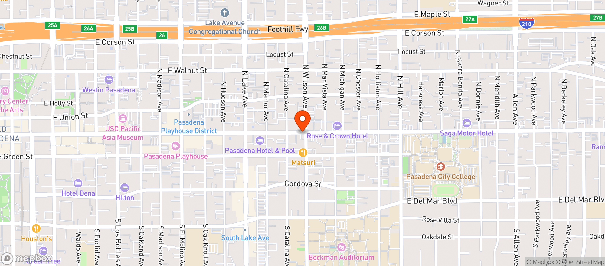 Map showing Amigos Mexican Restaurant