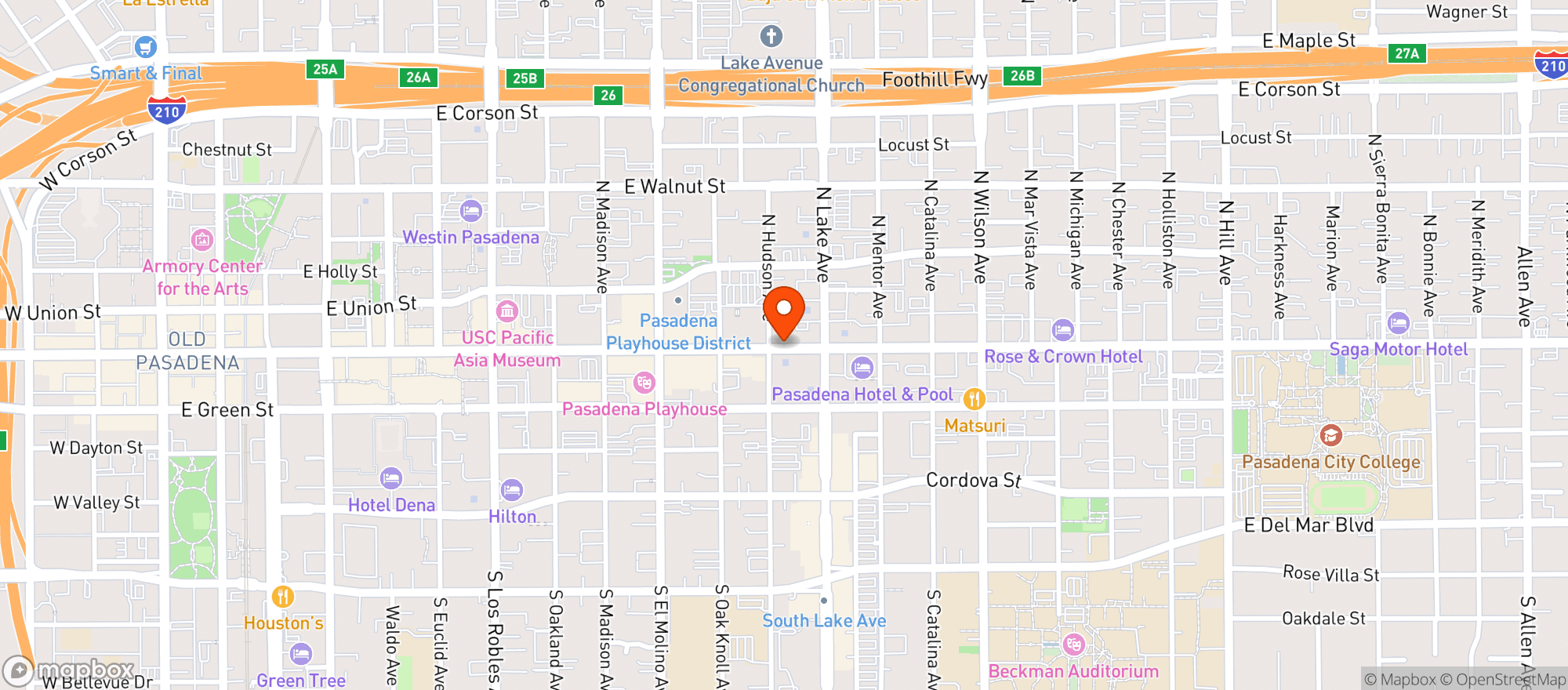 Map showing Sweet Flower Pasadena