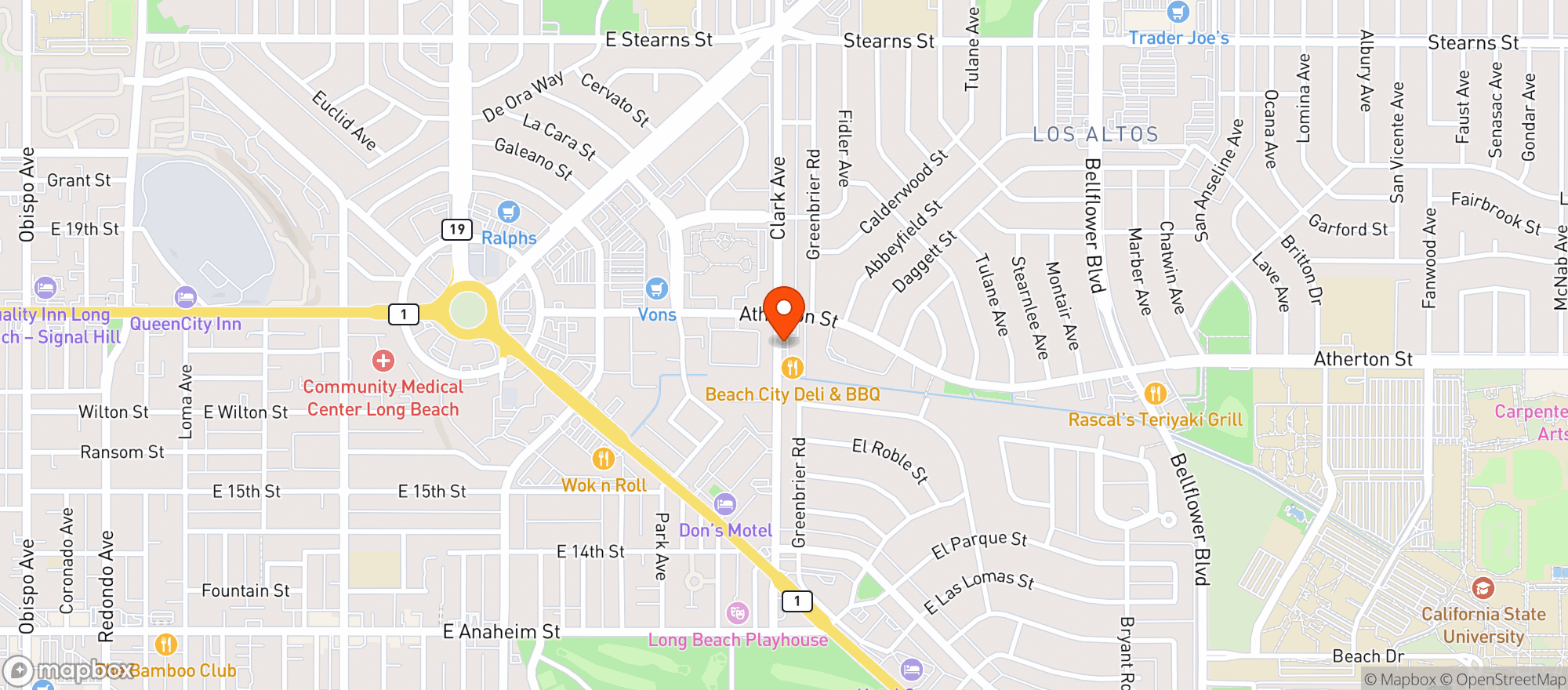 Map showing Clarks Liquor
