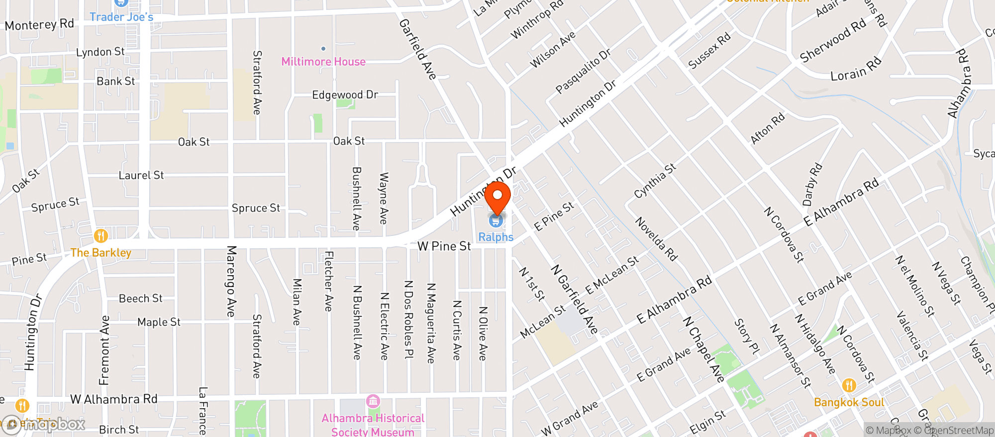 Map showing Ralphs