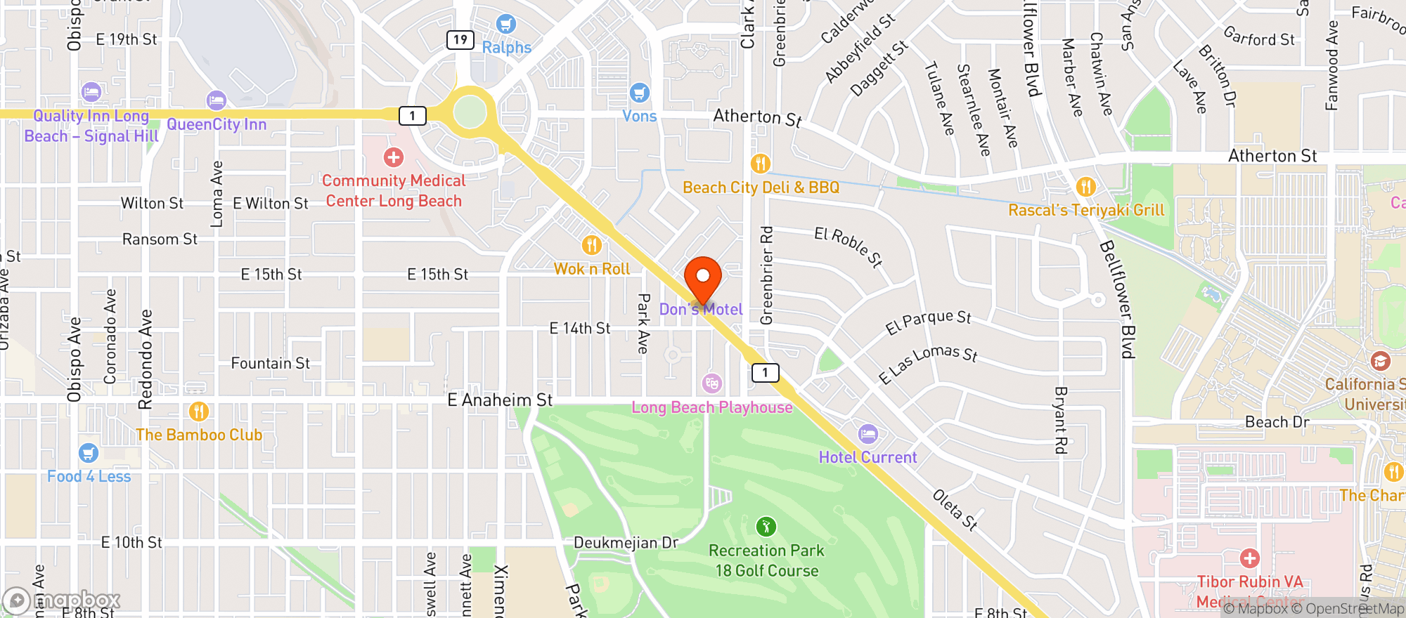 Map showing Panchos Mexican Food