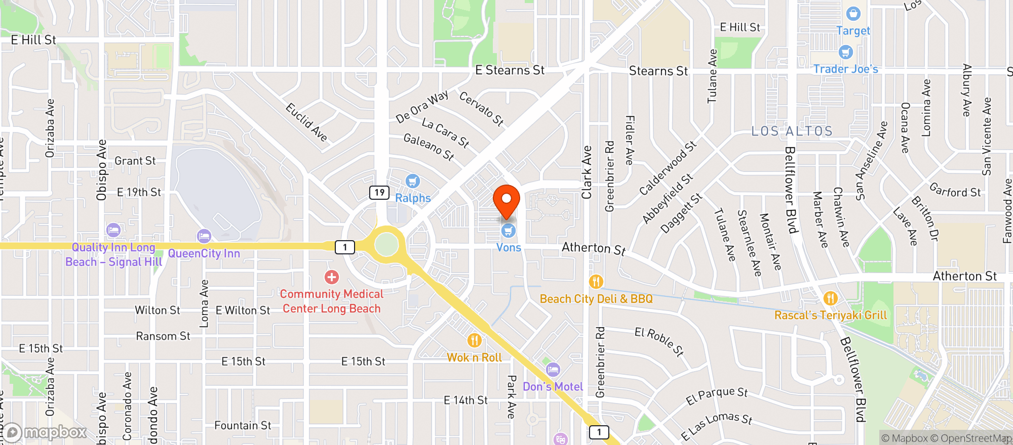 Map showing Vons