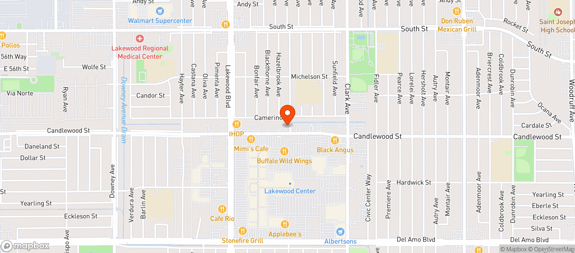 Map showing BevMo