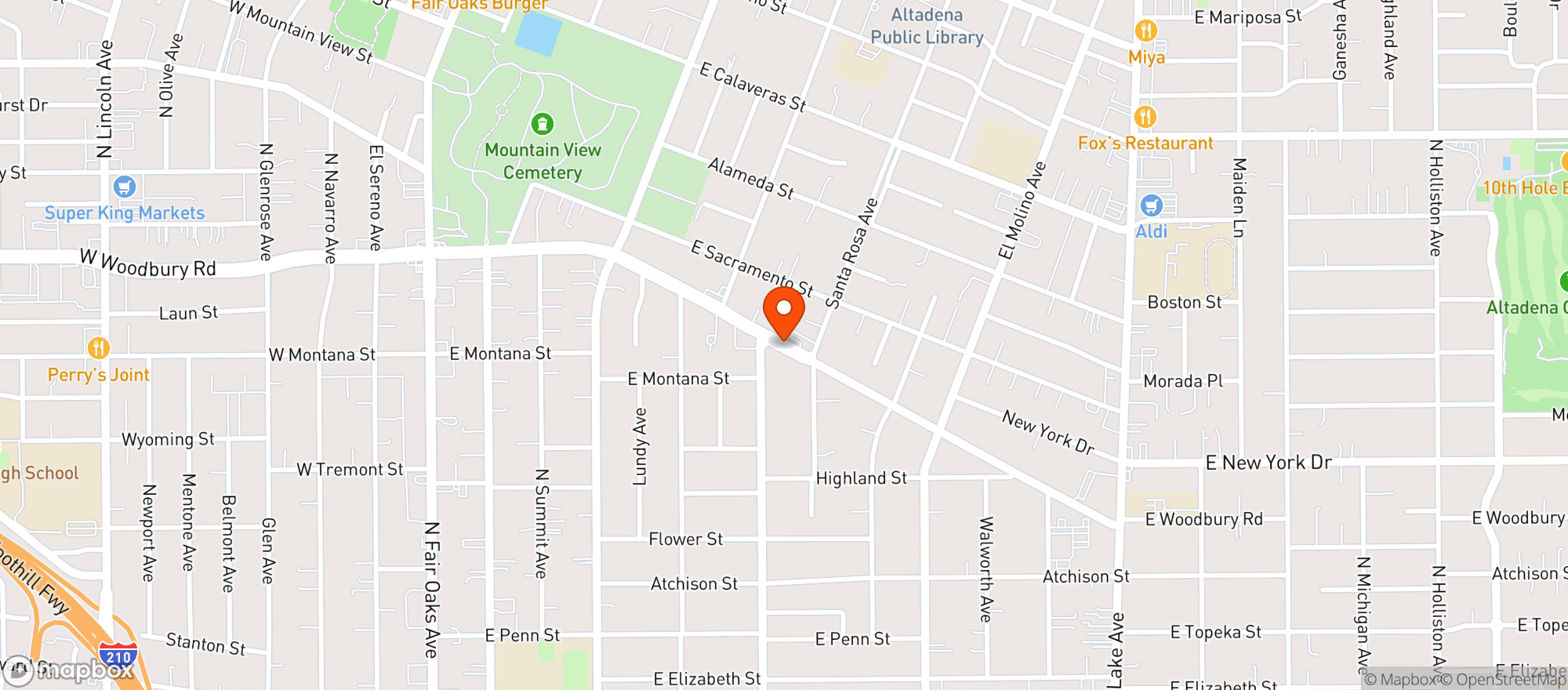 Map showing Eagles Lodge