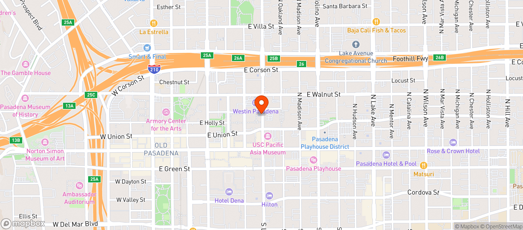 Map showing California Pizza Kitche #24