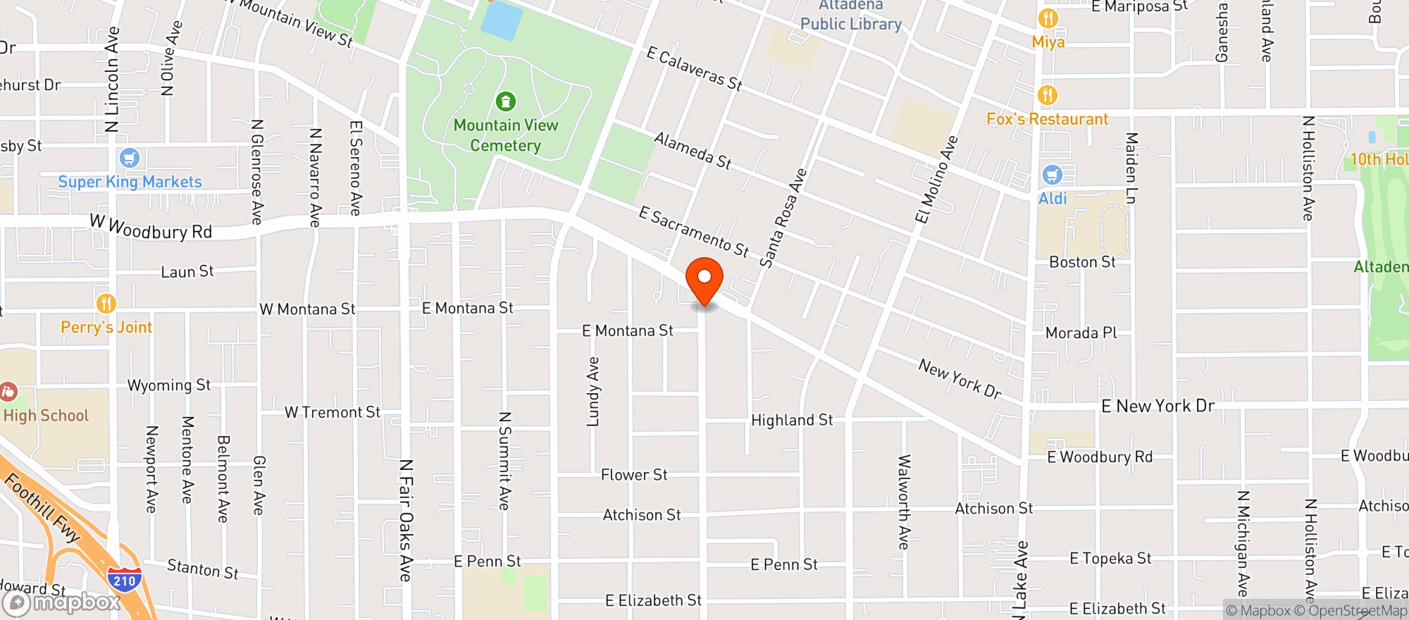 Map showing A1 Liquor