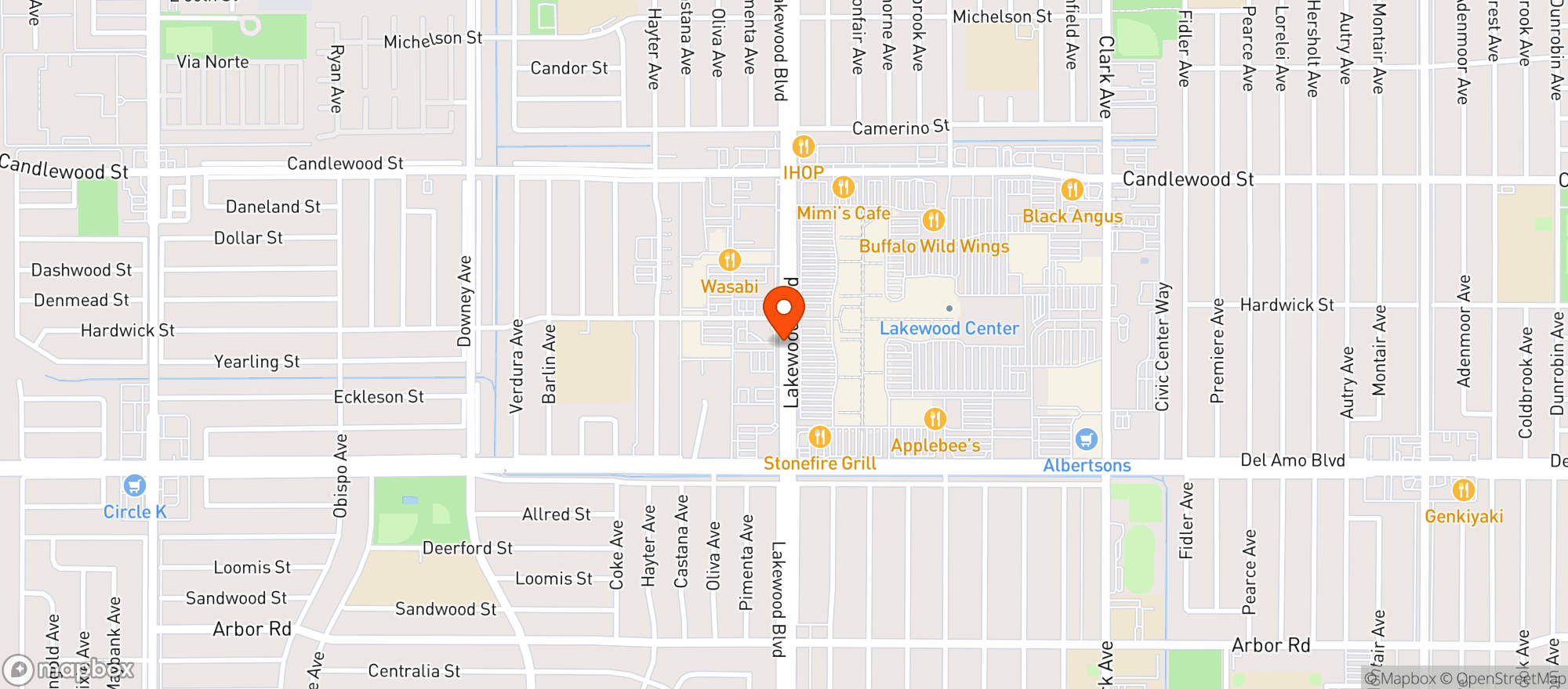Map showing World Market Lakewood