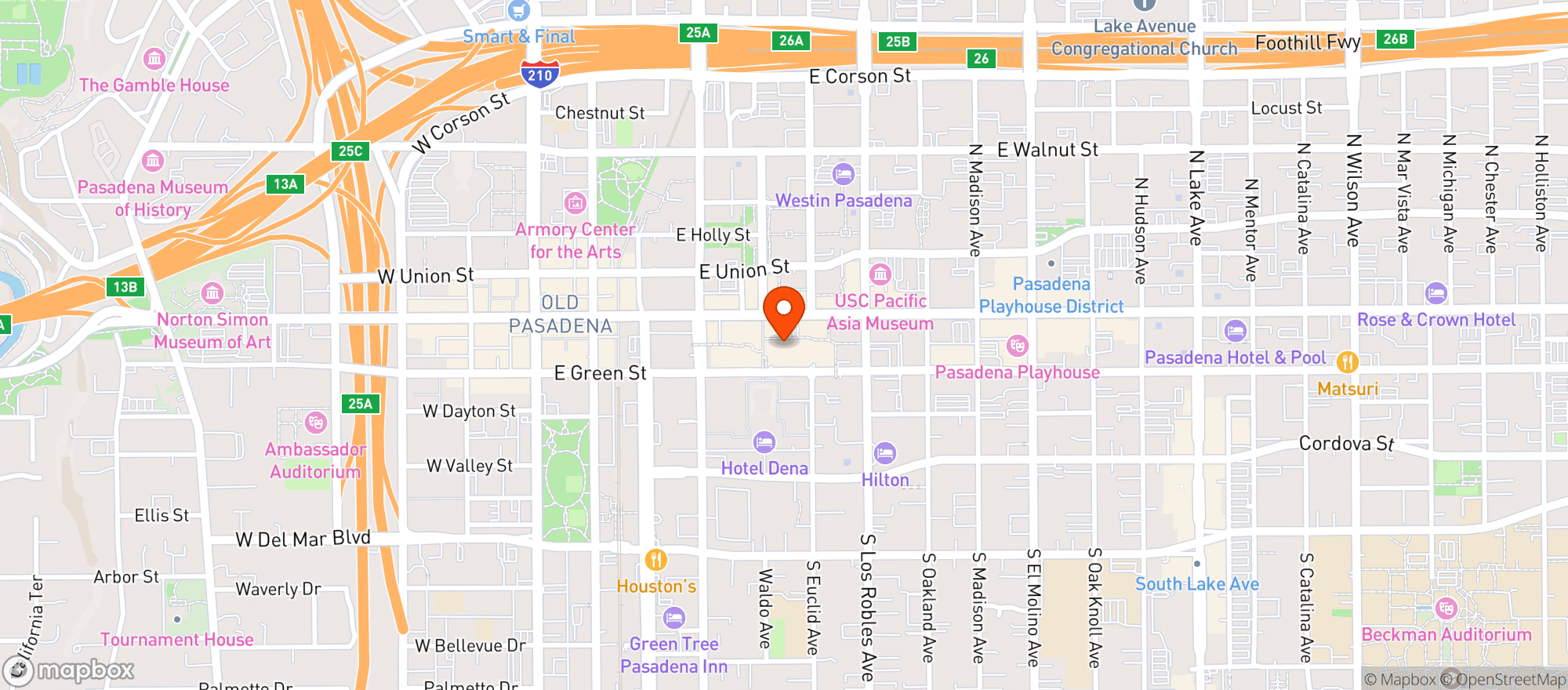 Map showing Yard House