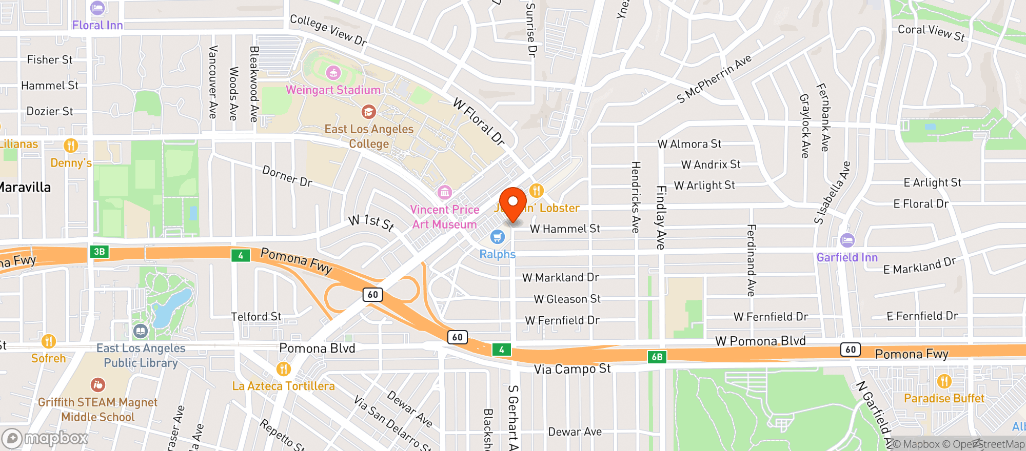 Map showing Ralphs